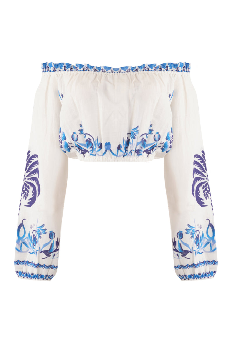 Top Rosa - Blue Palm Tree