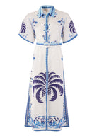 Robe Chiara - Blue Palm Tree