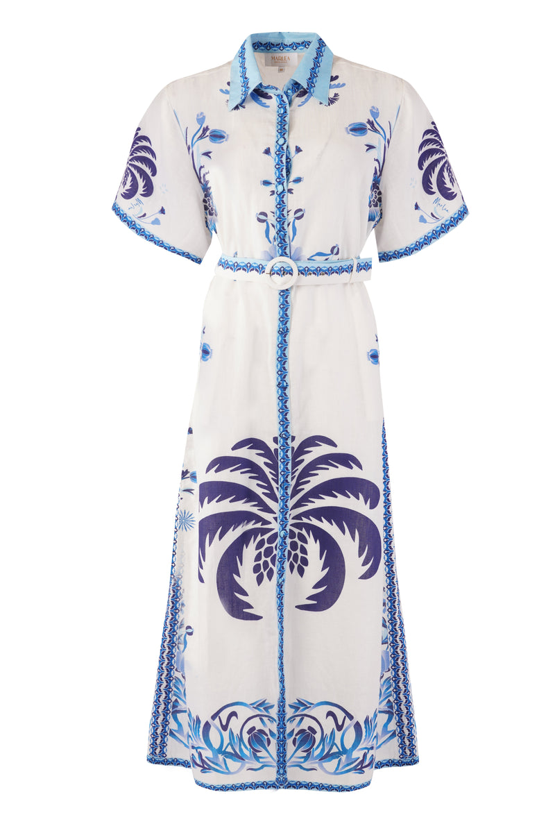 Robe Chiara - Blue Palm Tree