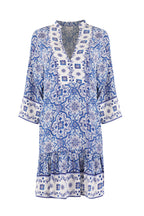 Bianca Dress - Blue Tile