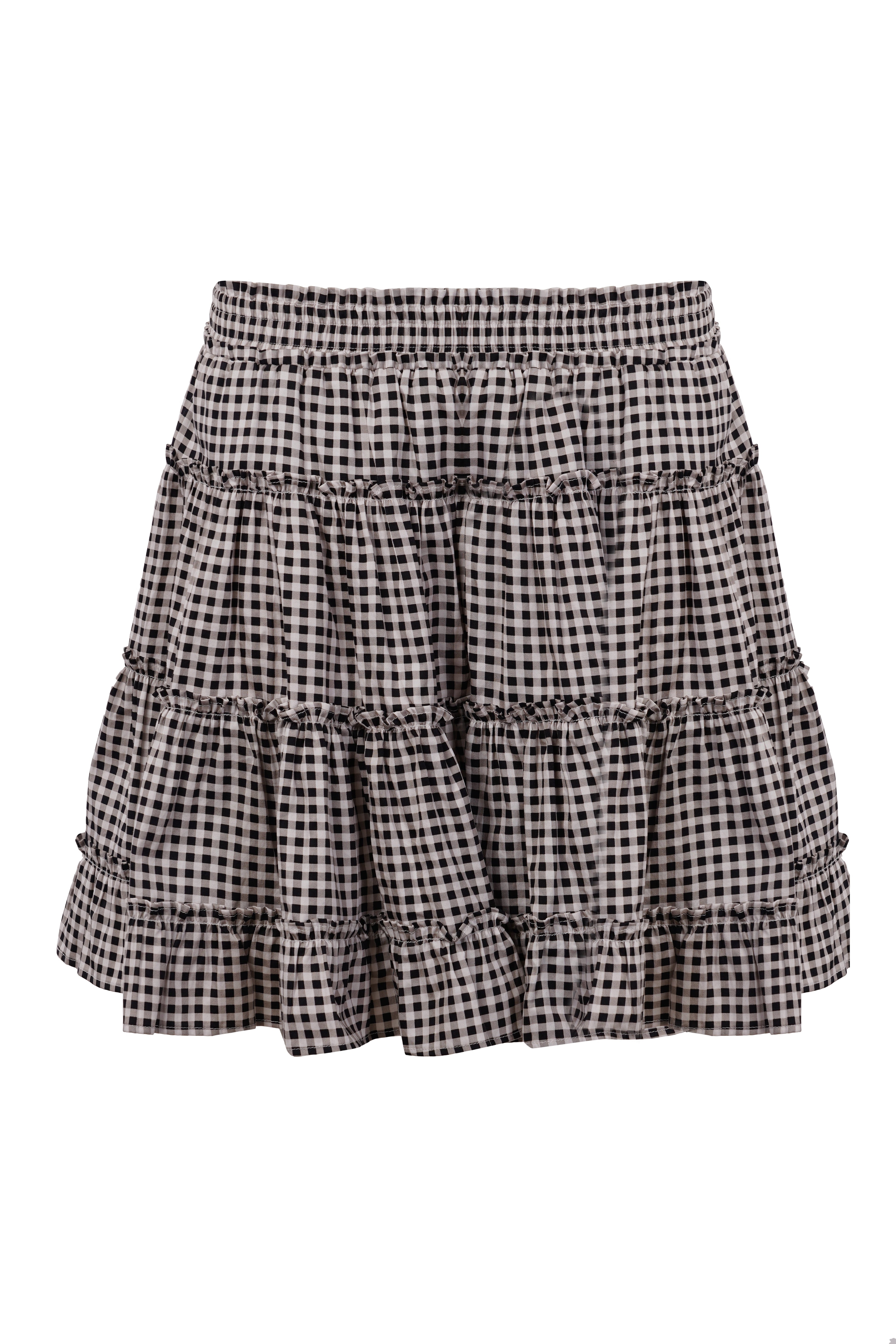 Paula Skirt - Black Gingham