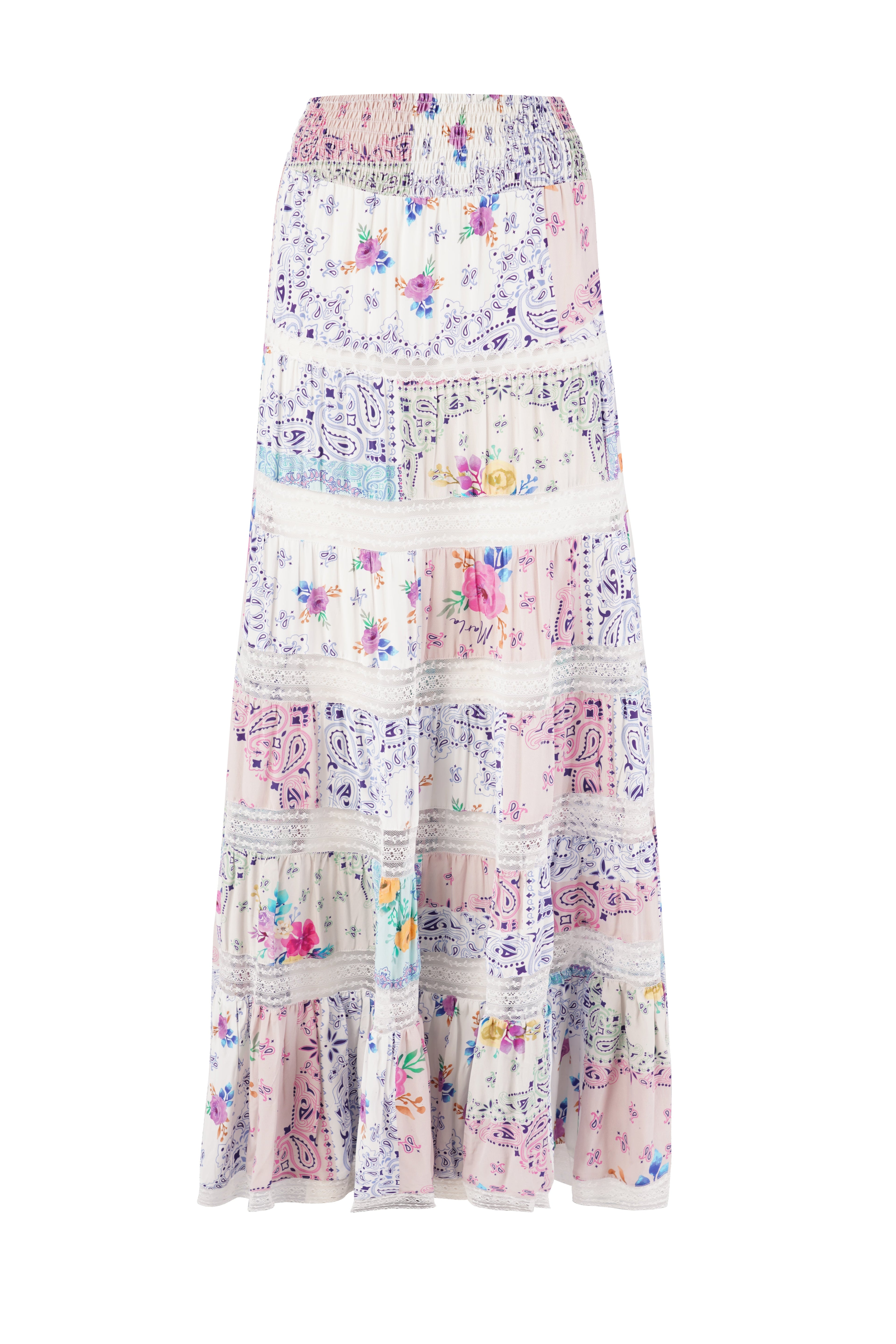 Falda Thea - Paisley Floral Patch