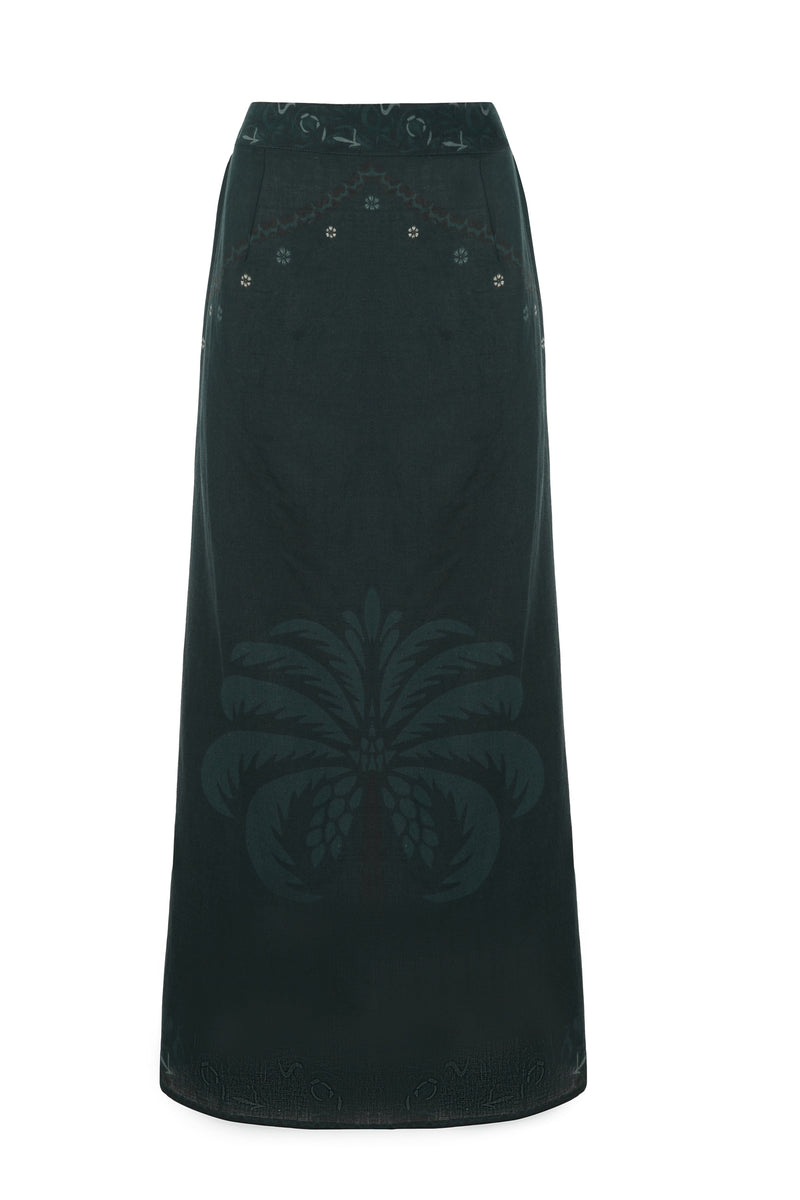 Jupe Val - Khaki Palm Tree