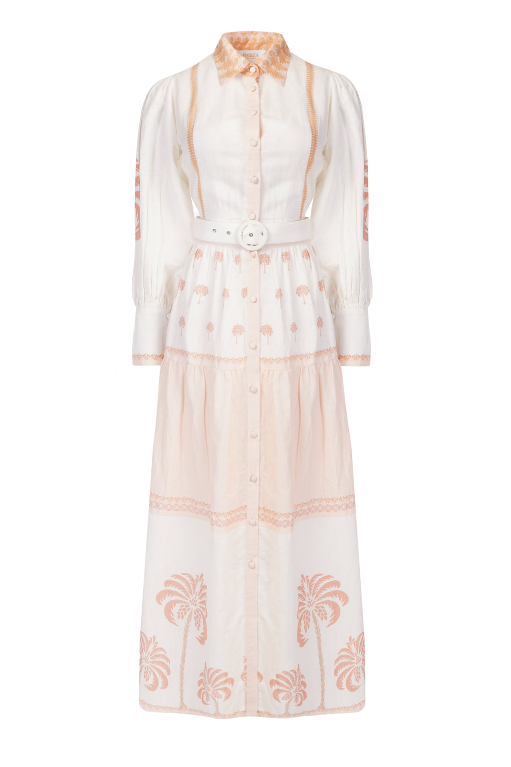 Vestido Carmela - Ivory Palm Tree