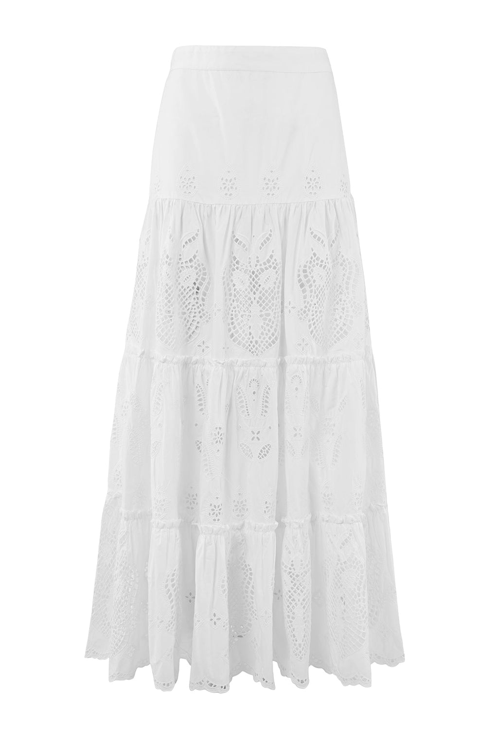 Alissa Skirt - White Embroidery