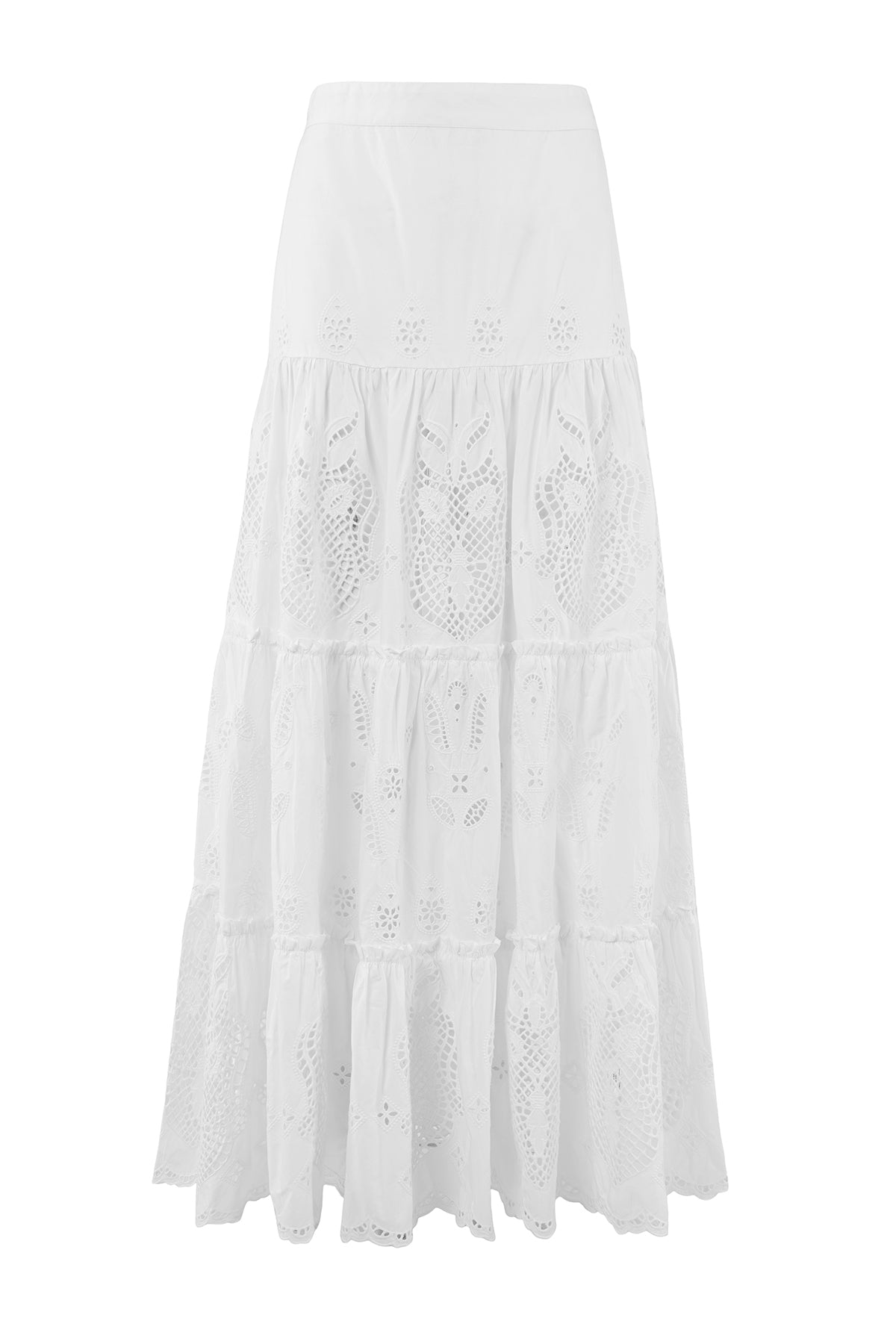 Alissa Skirt - White Embroidery