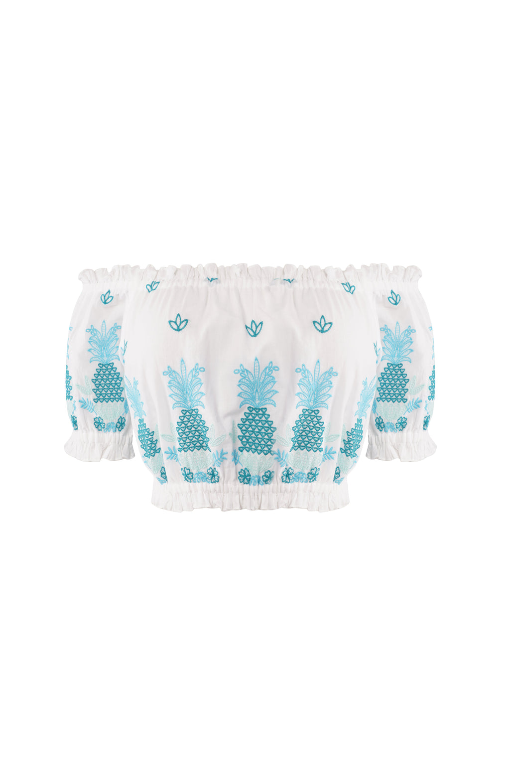 Jenna Top - Aqua Pineapple
