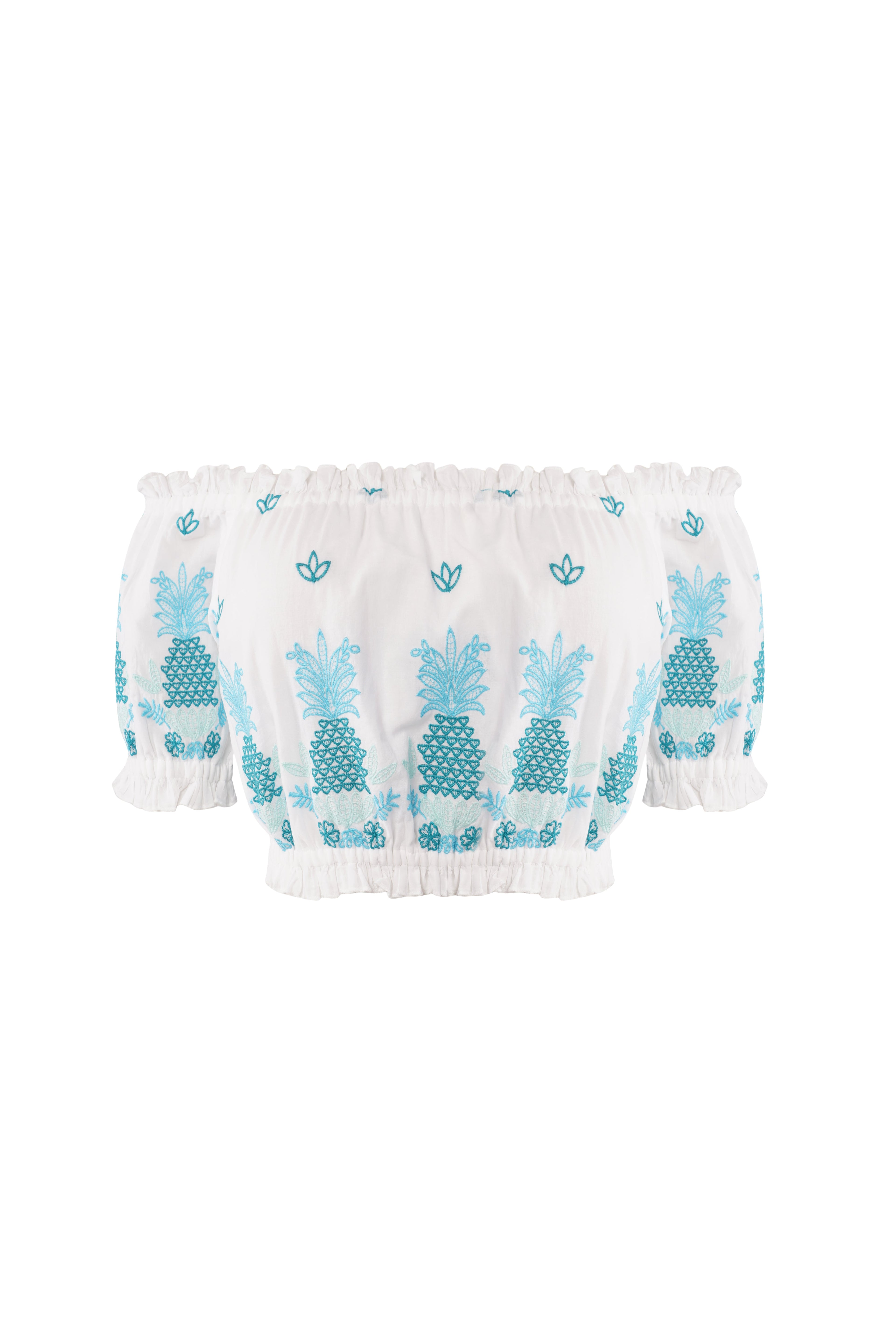 Jenna Top - Aqua Pineapple