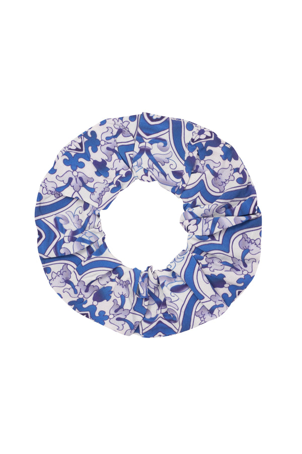 Scrunchie - Blue Tile