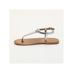 Calank - Animal Print Pedernera Sandals - Silver