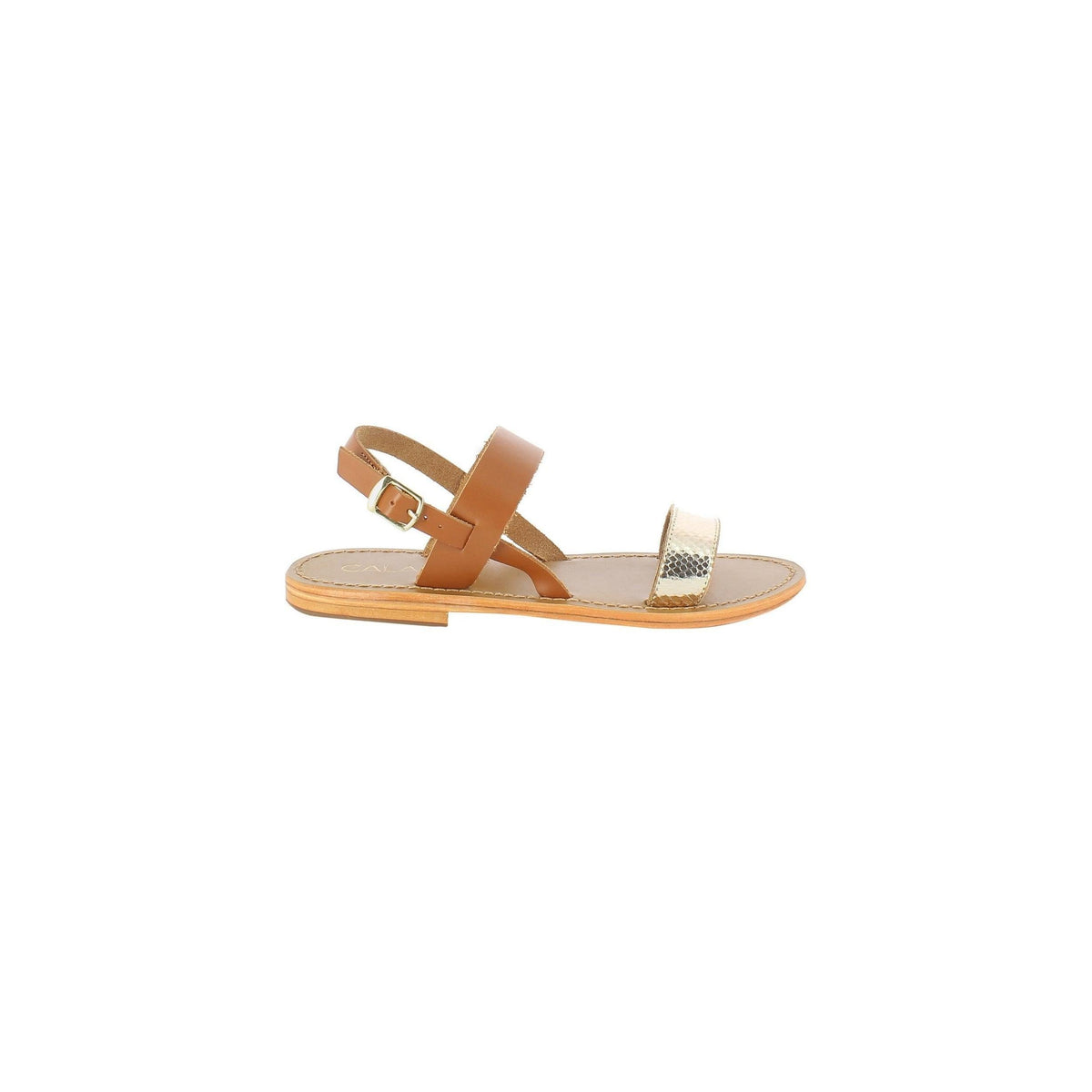 Calank - Milagrosa Sandals - Brown and Gold