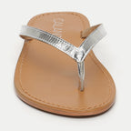 Calank - Toe-Post Mules - Yapeyu - Silver