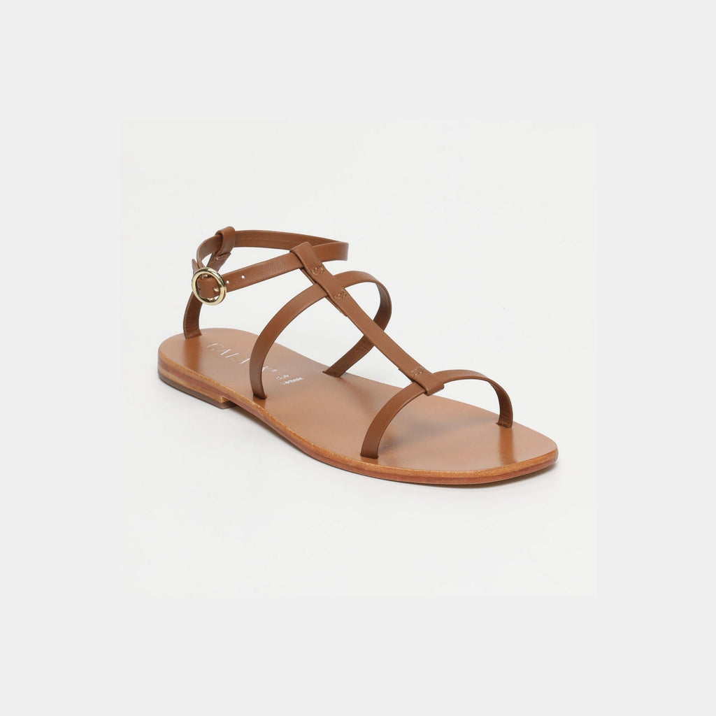 Calank - Ebran Ankle Bracelet Sandals - Camel