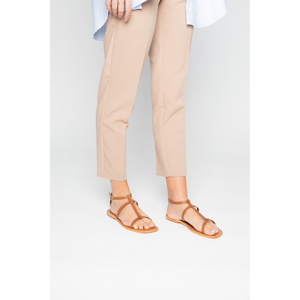 Calank - Ebran Ankle Bracelet Sandals - Camel