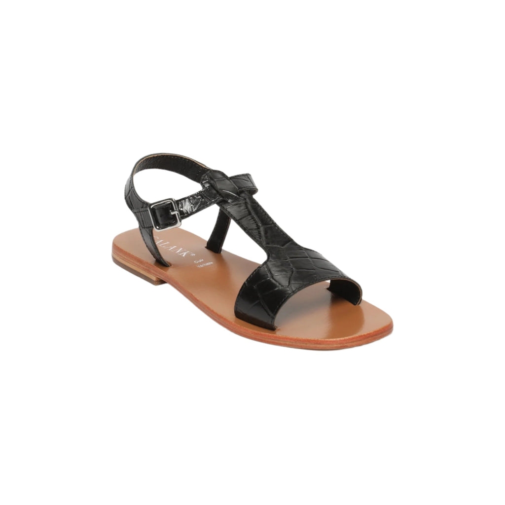 Calank - Farnoush Essential Sandals - Black Croco