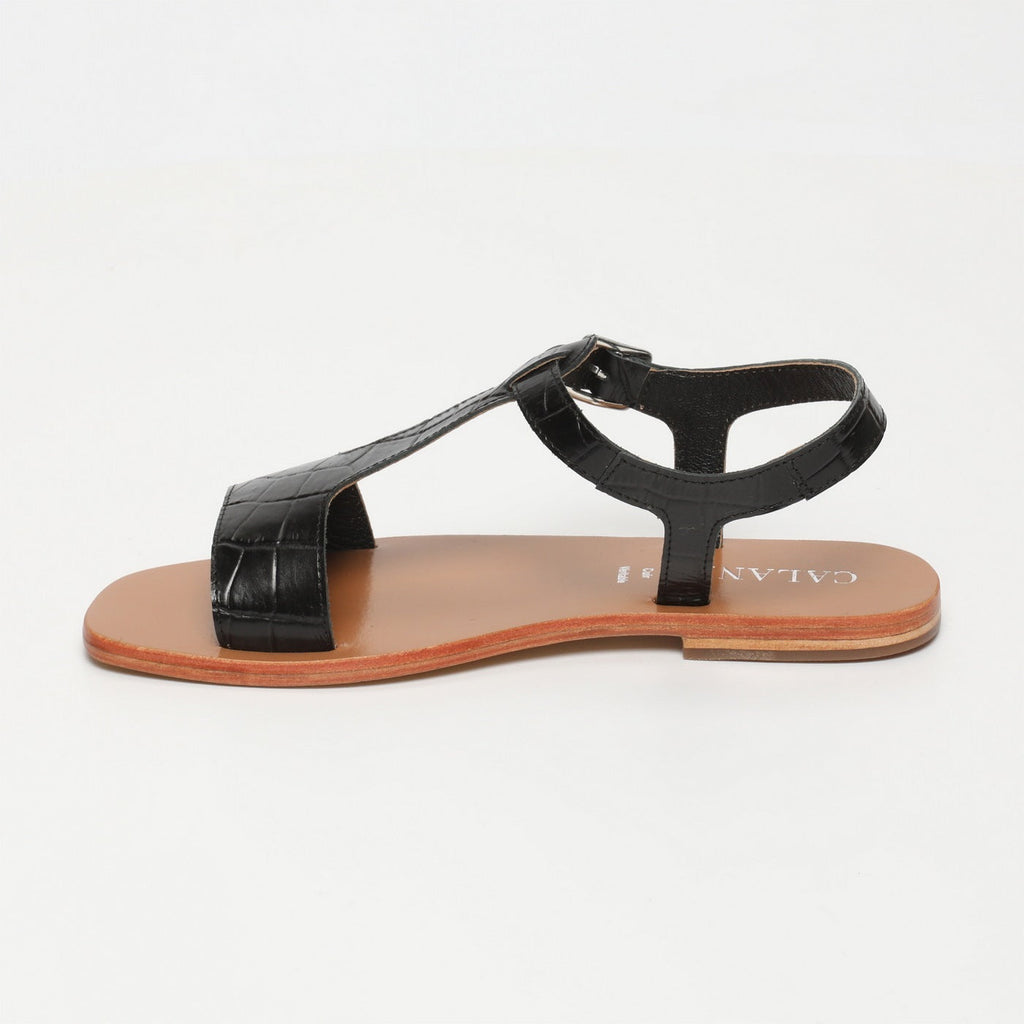 Calank - Farnoush Essential Sandals - Black Croco