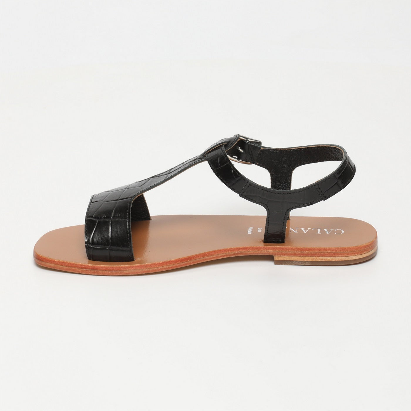 Calank - Farnoush Essential Sandals - Black Croco