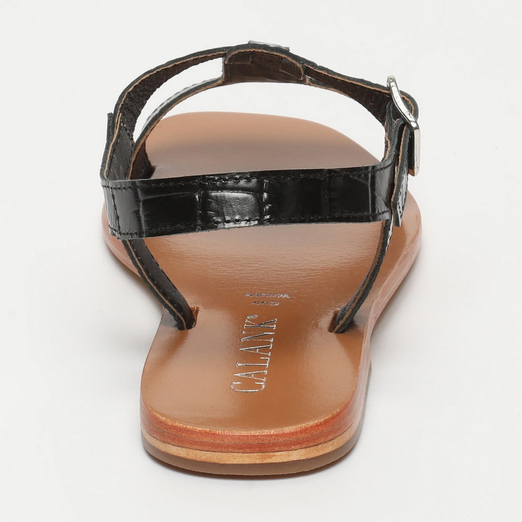 Calank - Farnoush Essential Sandals - Black Croco