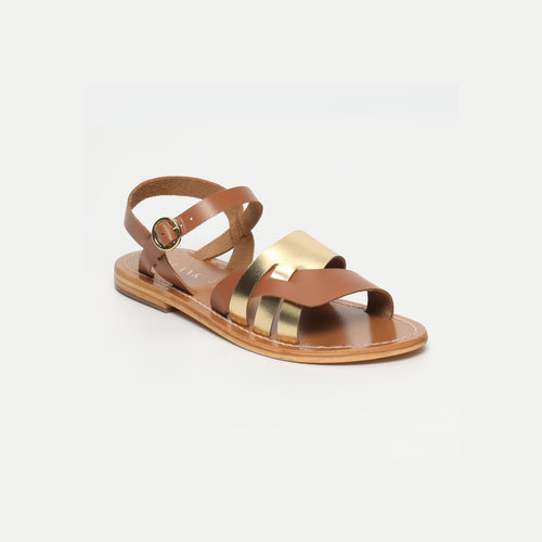 Calank - Sandales Essentielles Guoneli - Camel / Dark Gold