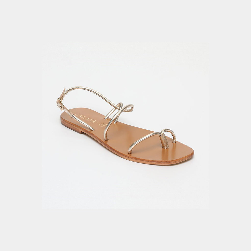 Calank - Pourhia Toe-Post Sandals - Gold
