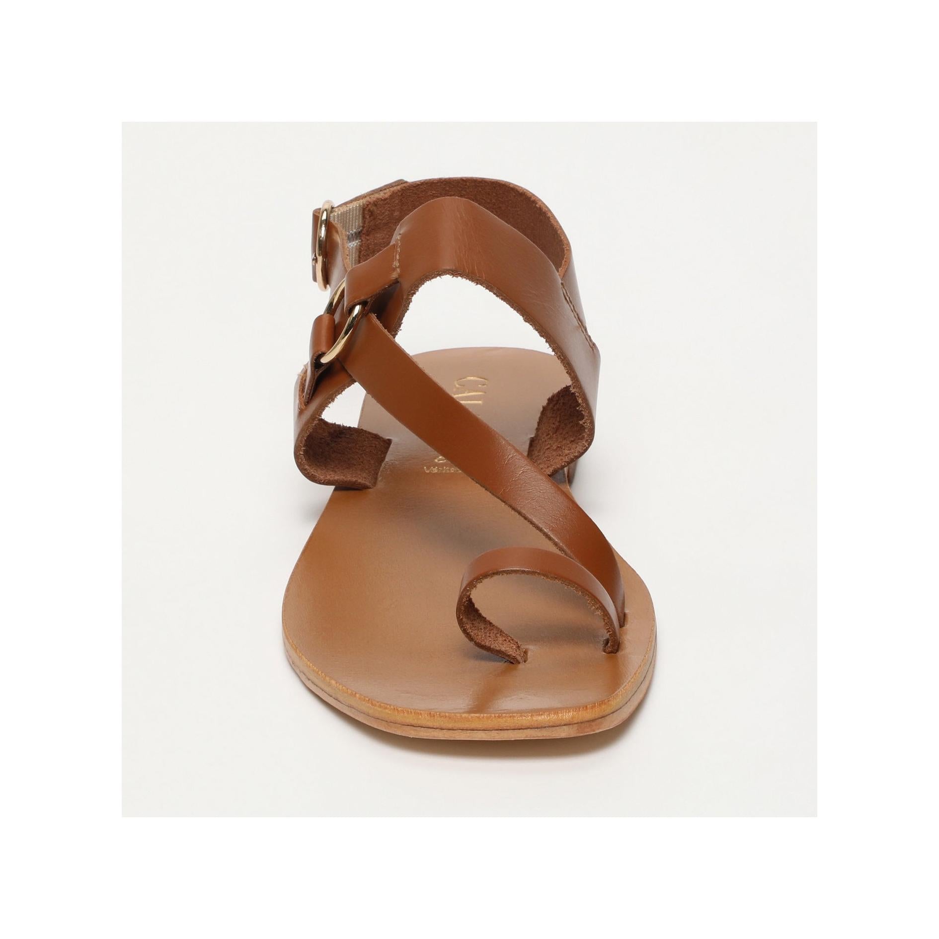 Calank - Gabriella Toe-Post Sandals - Brown