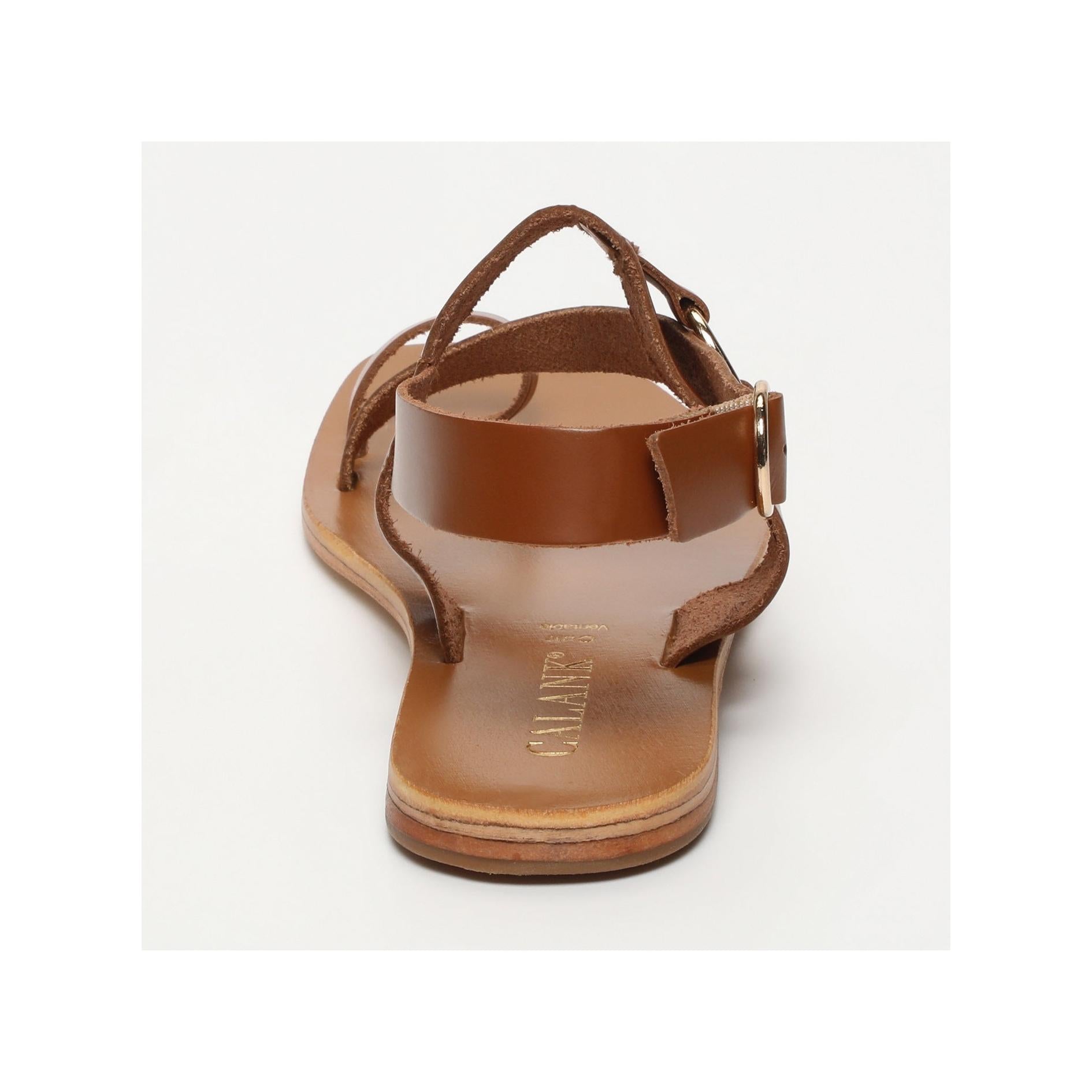 Calank - Gabriella Toe-Post Sandals - Brown