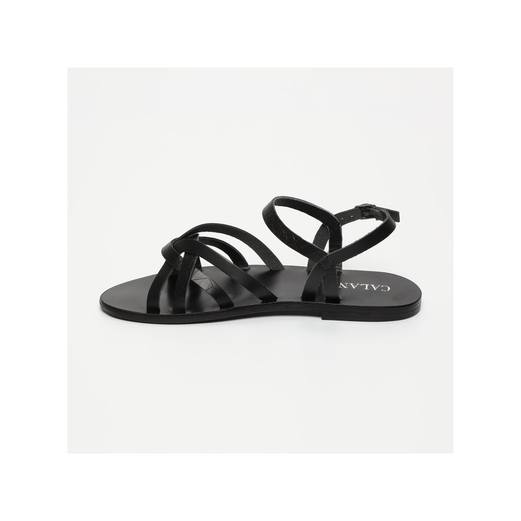 Animal Print Sandals - Quinn - Black