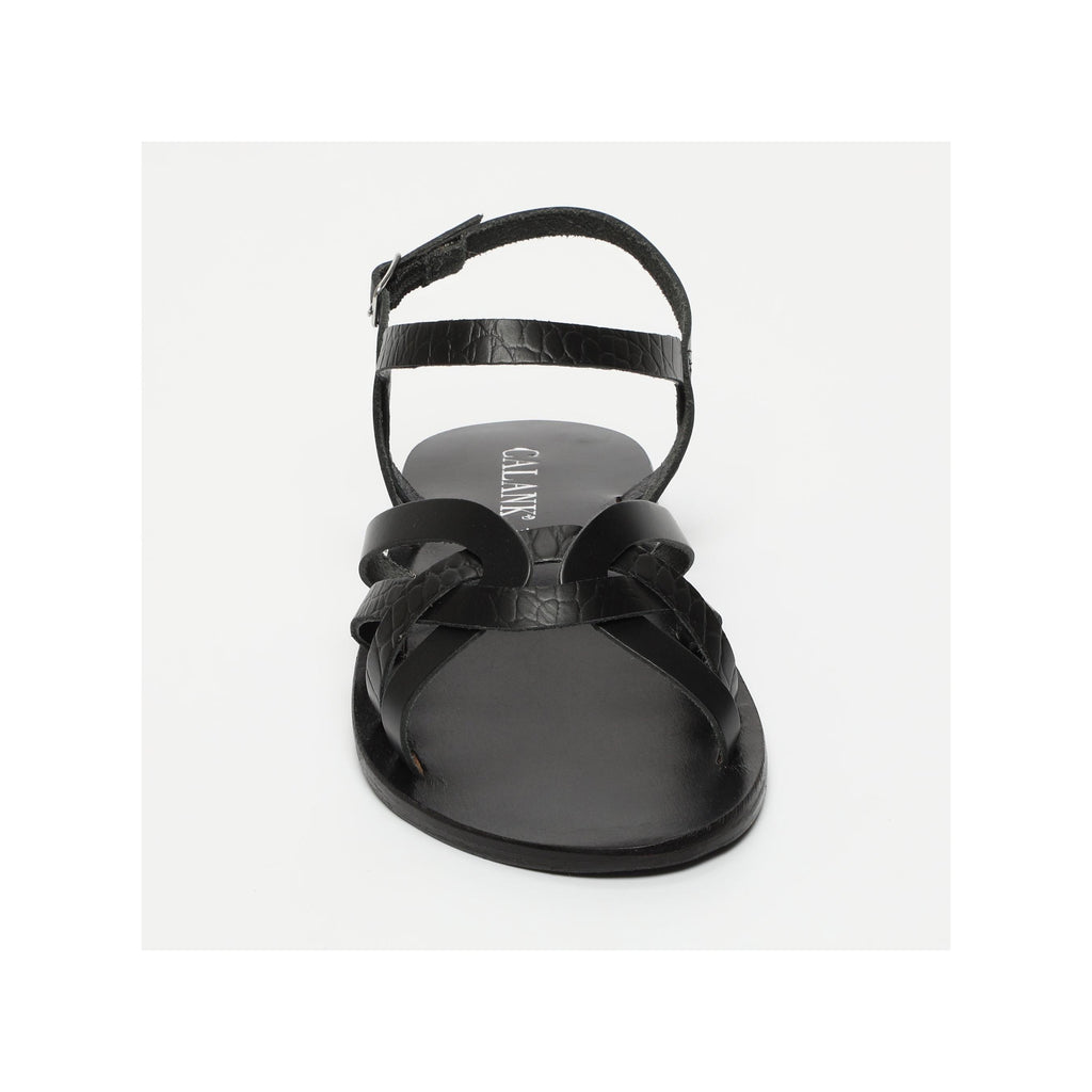 Animal Print Sandals - Quinn - Black