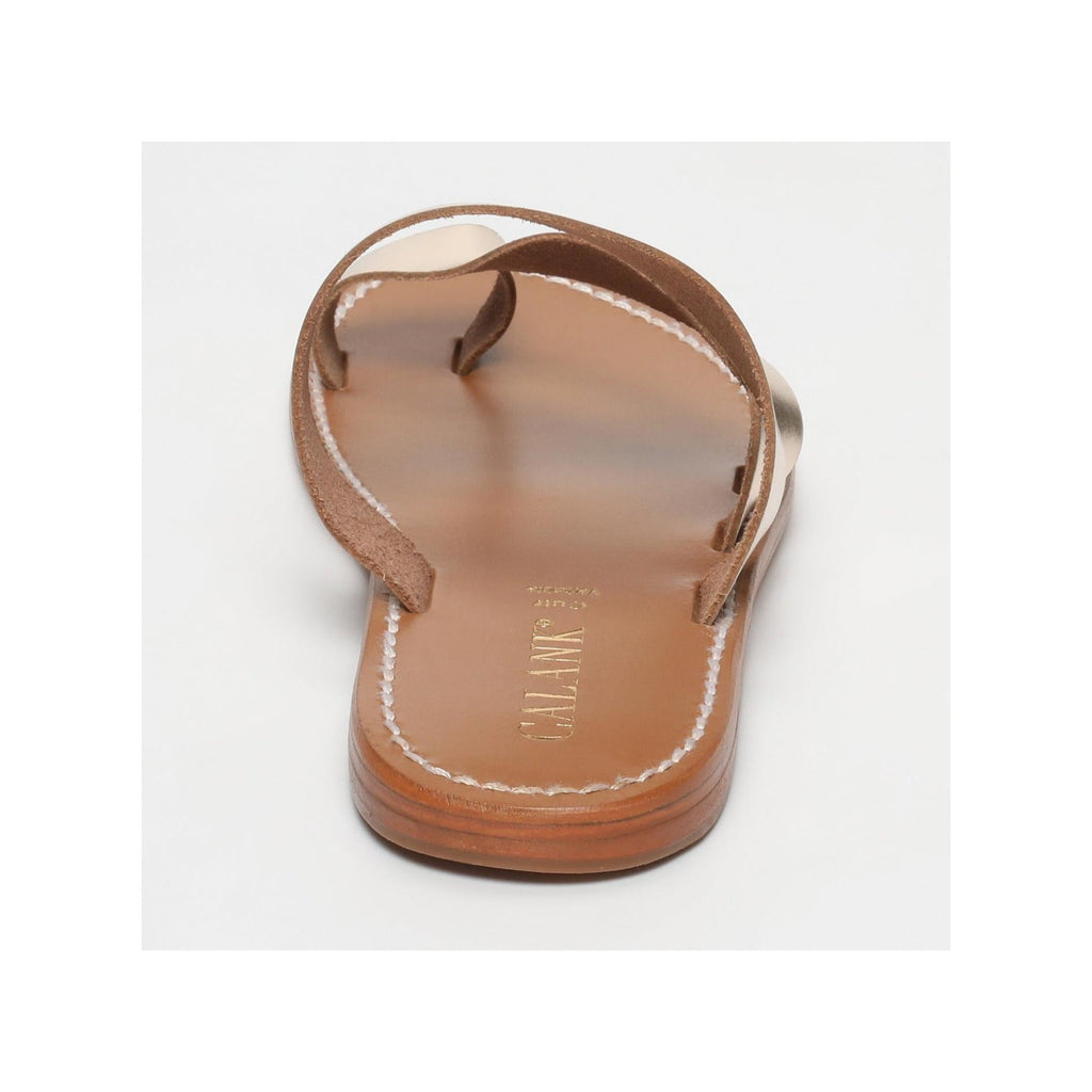 Calank - Emery Toe-Post Mules - Gold