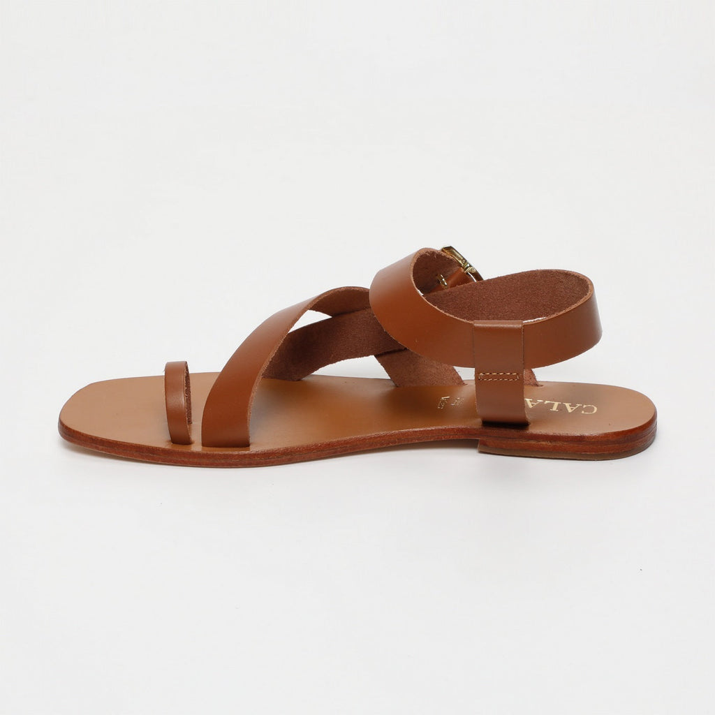 Calank - Norma Toe-Post Sandals - Camel