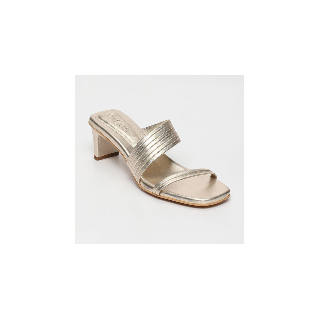 Calank - Nura Heeled Sandals - Platinum