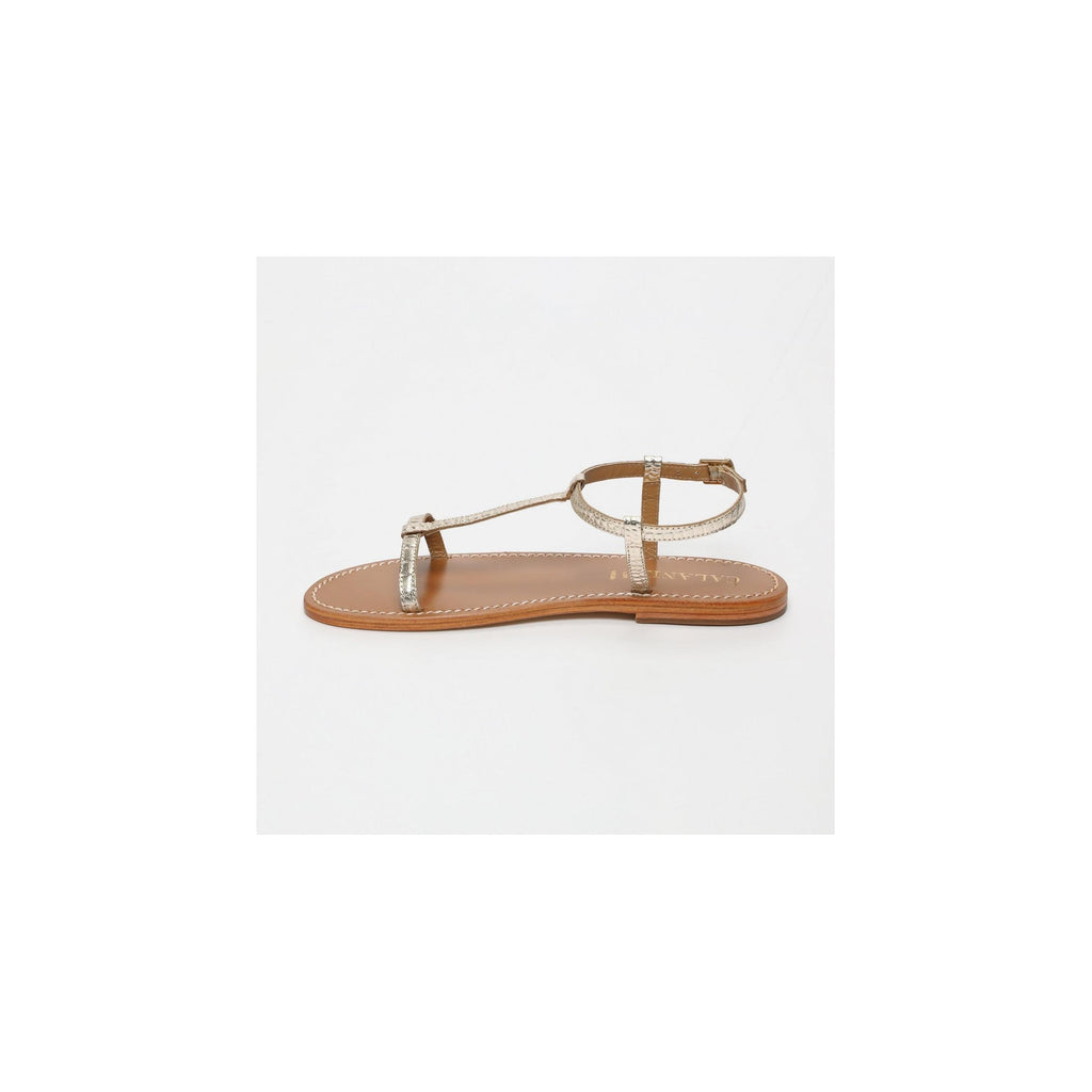 Calank - Sandalias con estampado animal - Praca - Dorado