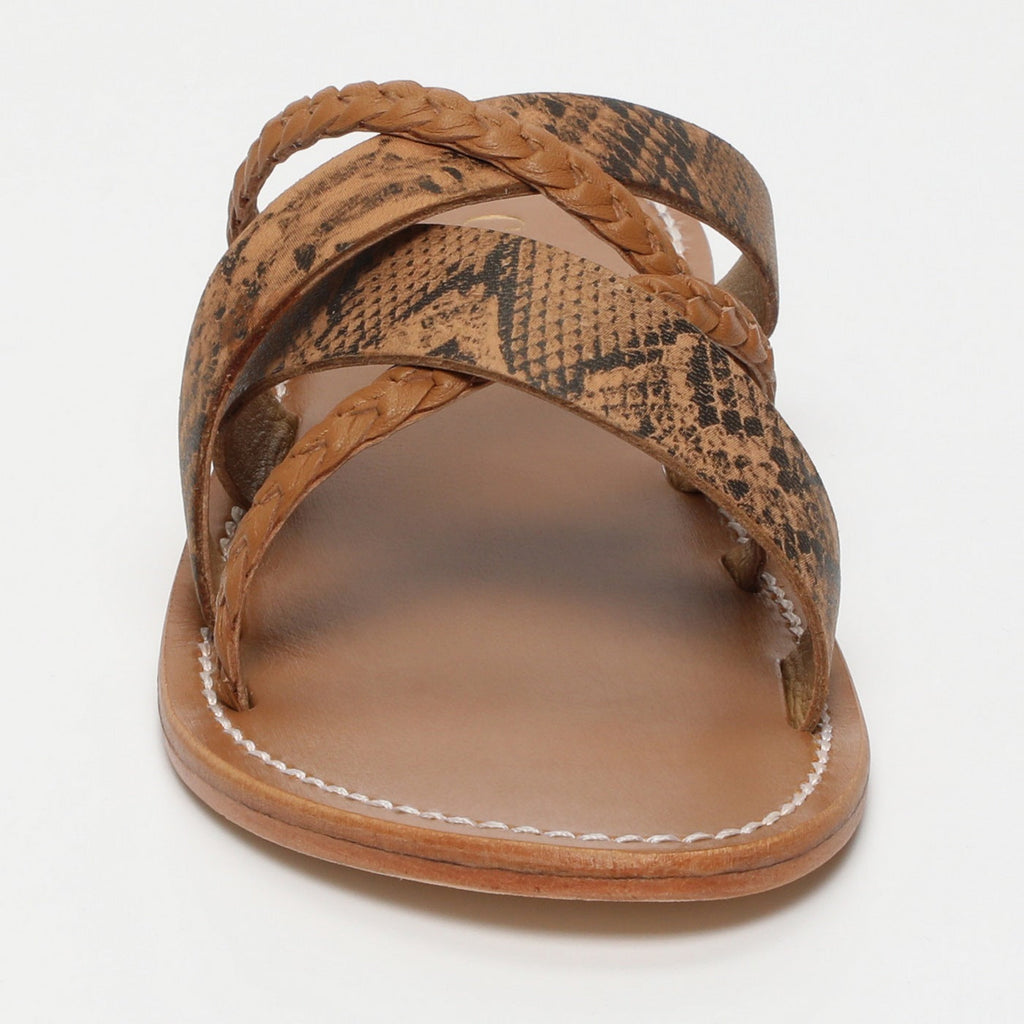 Calank - Kineks Mules - Light Tan / Snake