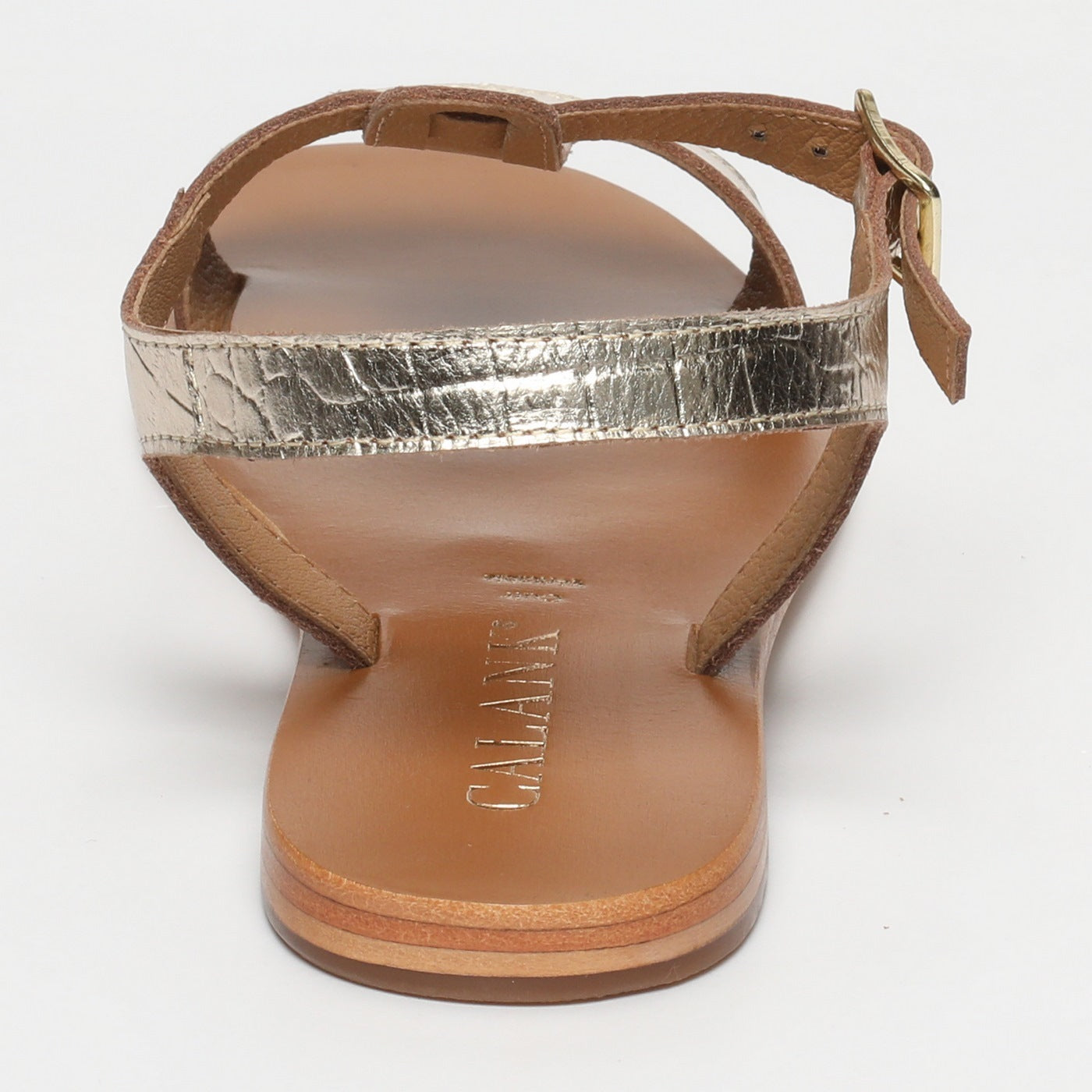 Calank - Farnoush Essential Sandals - Lt Gold Croco