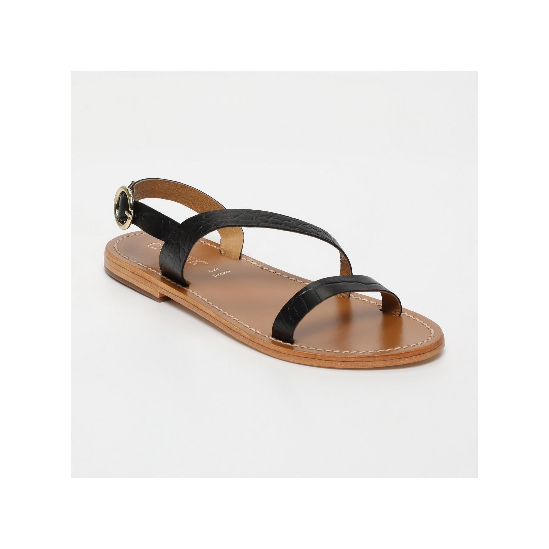 Calank - Sandalias esenciales Fatomeh - Black Croco