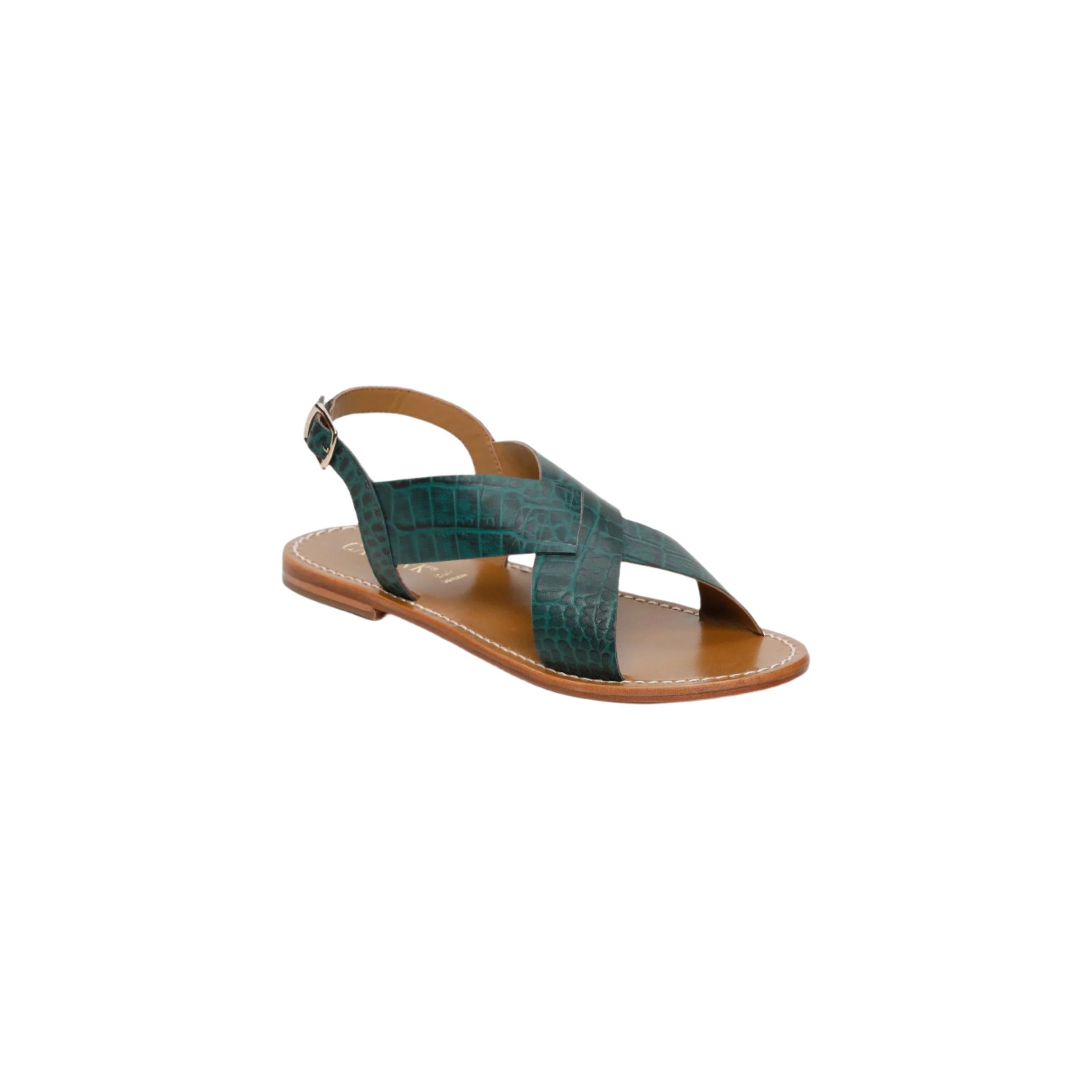 Calank - Sandalias Estampado Animal - Ipanema - Verde