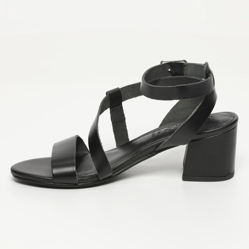 Golden Sun - Jaen Heel Sandals - Black