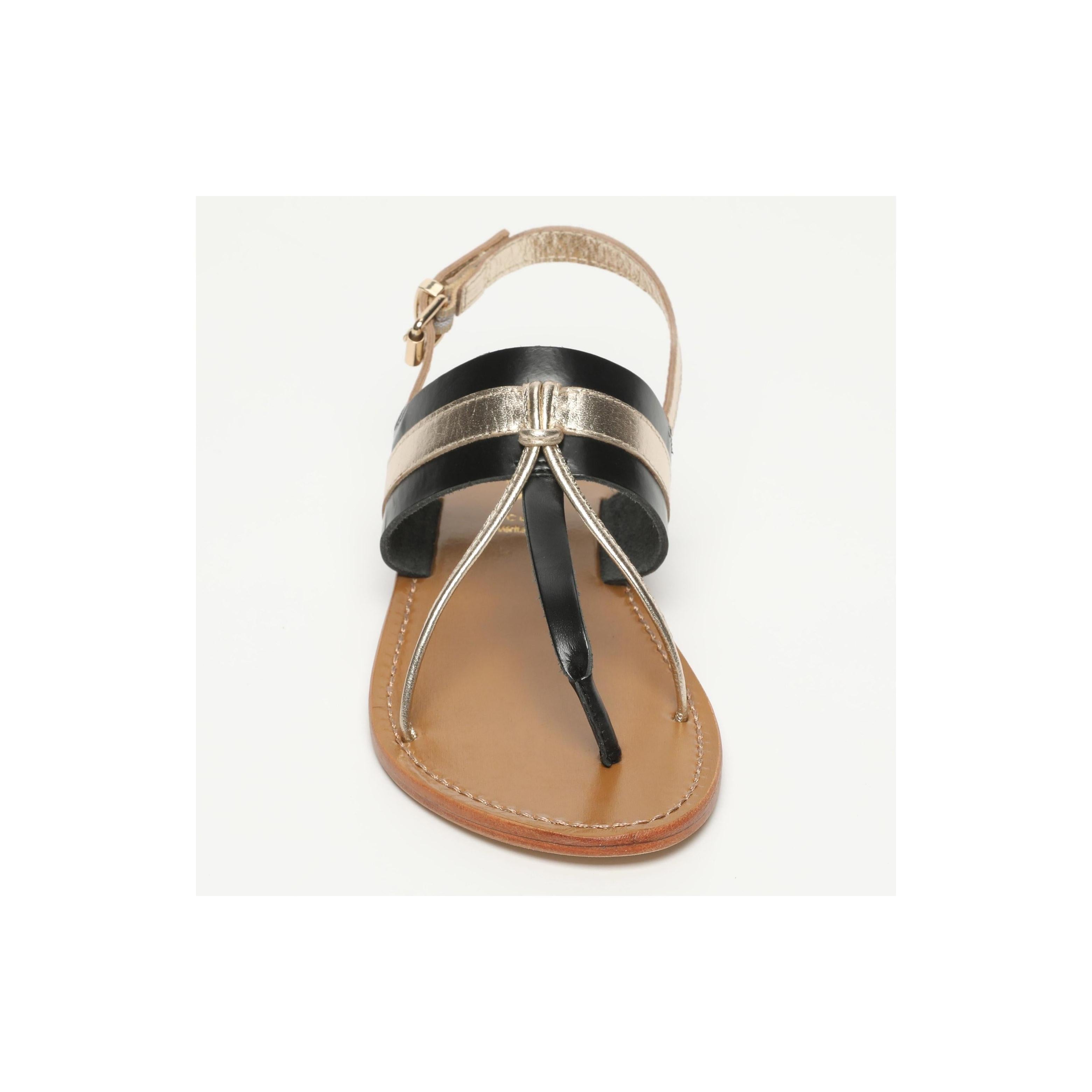 Jacalla Sandals - Black/Gold