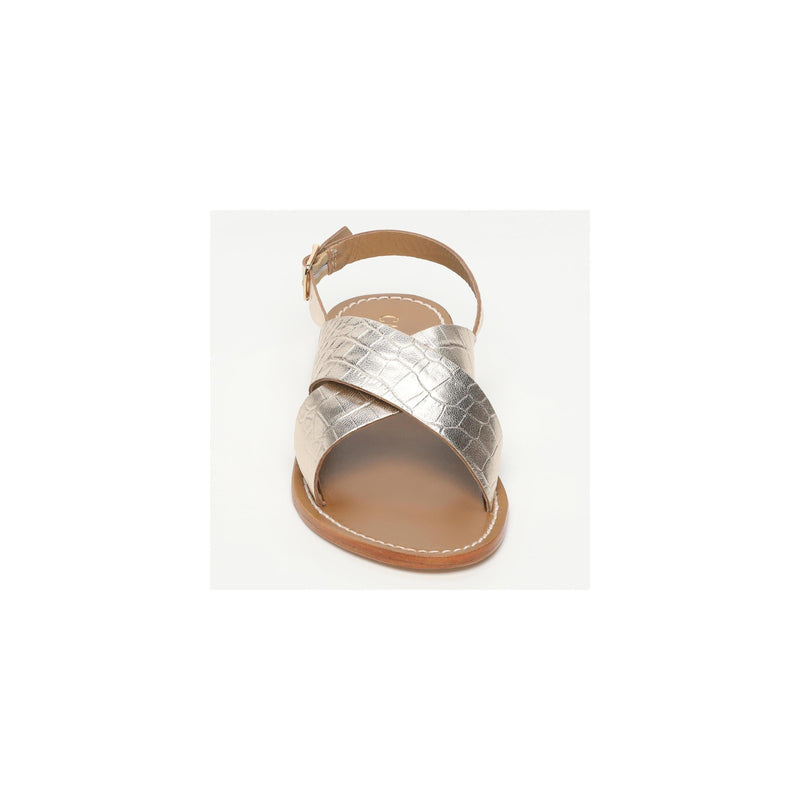 Calank - Sandalias Funes - Croco Dorado Claro