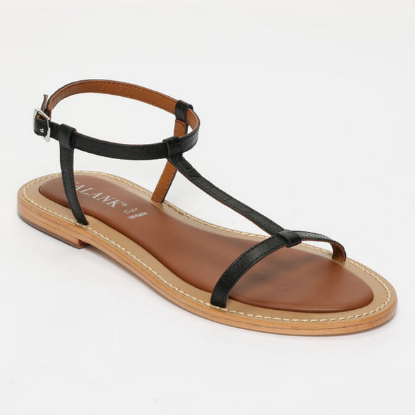 Sandalias Taliana - Croco Negro