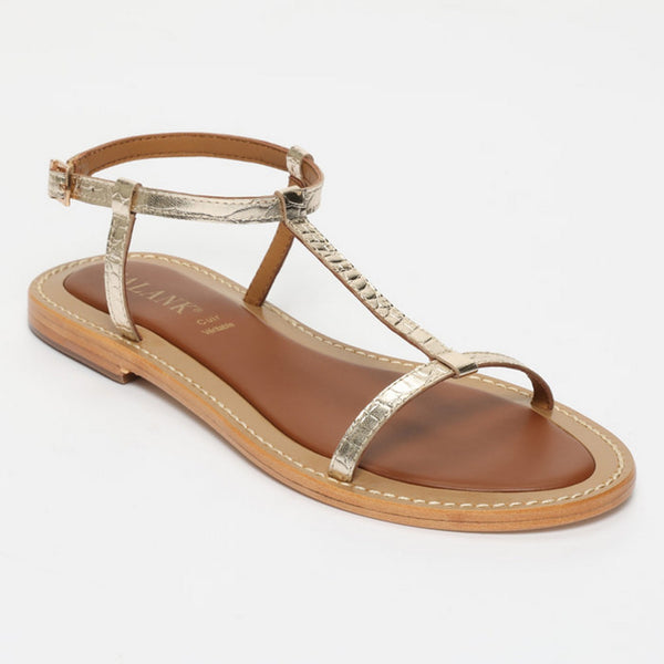 Sandalias Taliana - Croco Or Clair