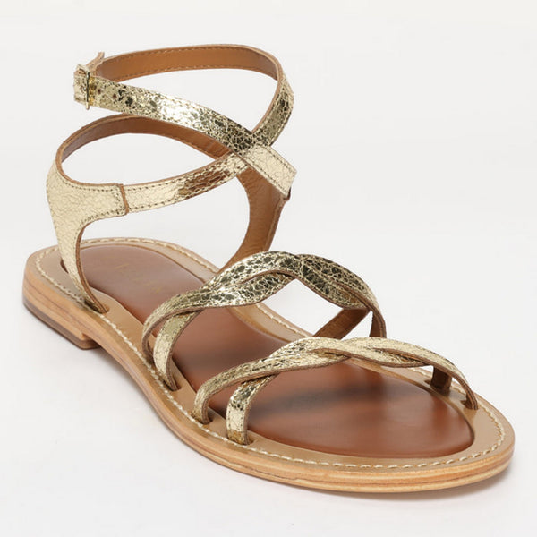 Sandalias Amaya - Dorado Craquelado