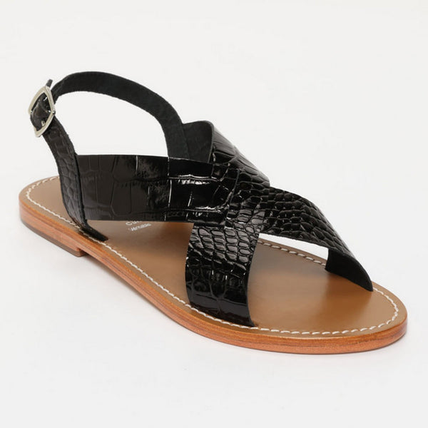 Sandalias Ipanema - Negro Charol Croco