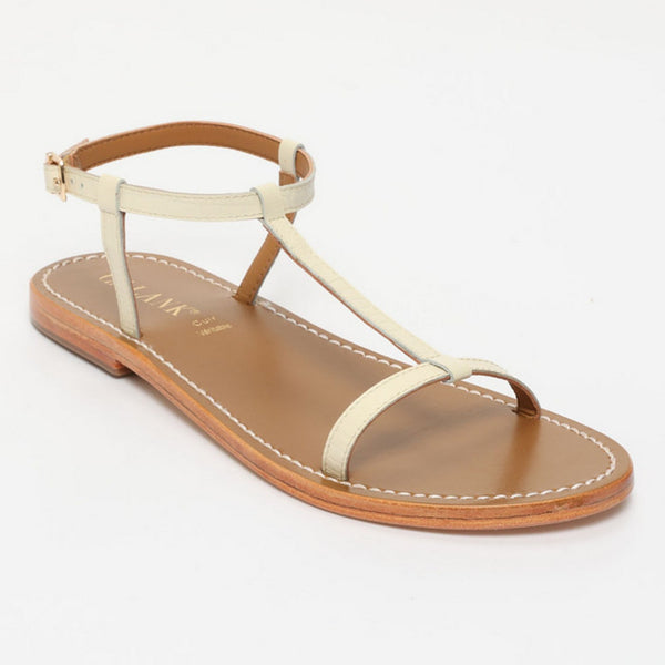 Sandalias Praca - Marfil Croco