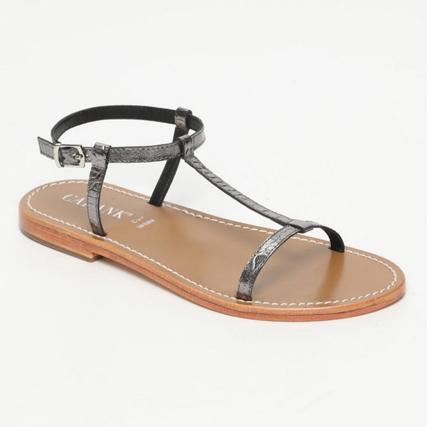 Sandalias Praca - Estaño Croco