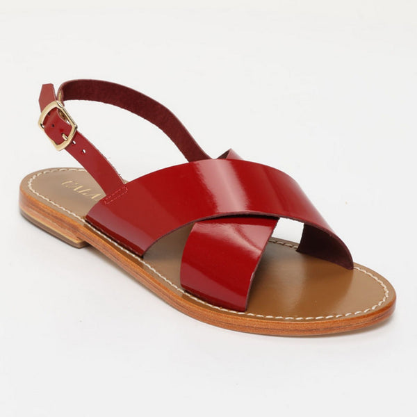 Sandalias Funes - Cereza Barniz