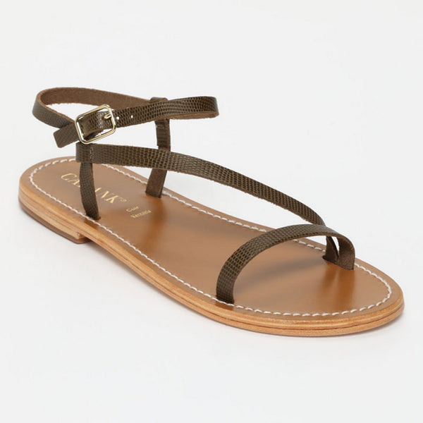 Sandalias Aarathi - Kaki Lézard