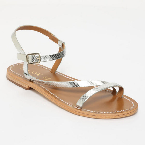 Sandalias Aarathi - Plateado Serpiente