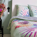Paradiso - Parure Housse De Couette + Taie(s) D'Oreiller En Satin De Coton - Multi Vert Paradiso