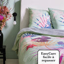 Paradiso - Parure Housse De Couette + Taie(s) D'Oreiller En Satin De Coton - Multi Vert Paradiso